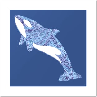 Zen Mandala Orca Whale Posters and Art